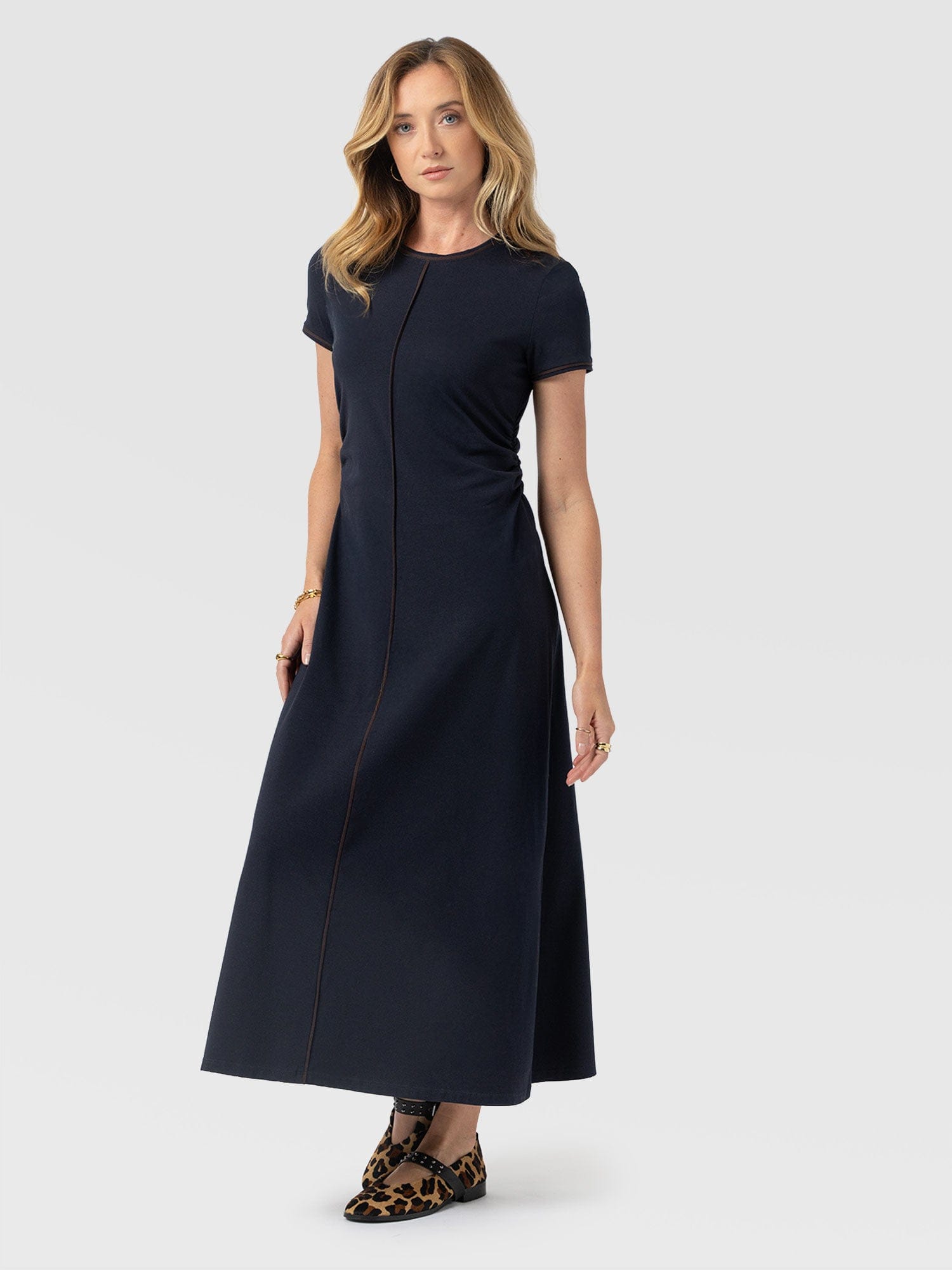 Ellen Piping Dress - Navy - Women's Dresses | Saint + Sofia® EU